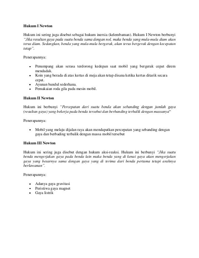 Apa Saja Hukum Newton - Mengenal Konsep Hukum Newton Sebagai Dasar Mekanika Klasik 2