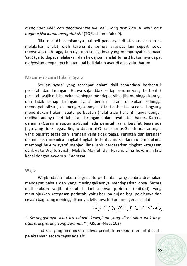 Hukum islam bab 5 buku mentoring islam saja