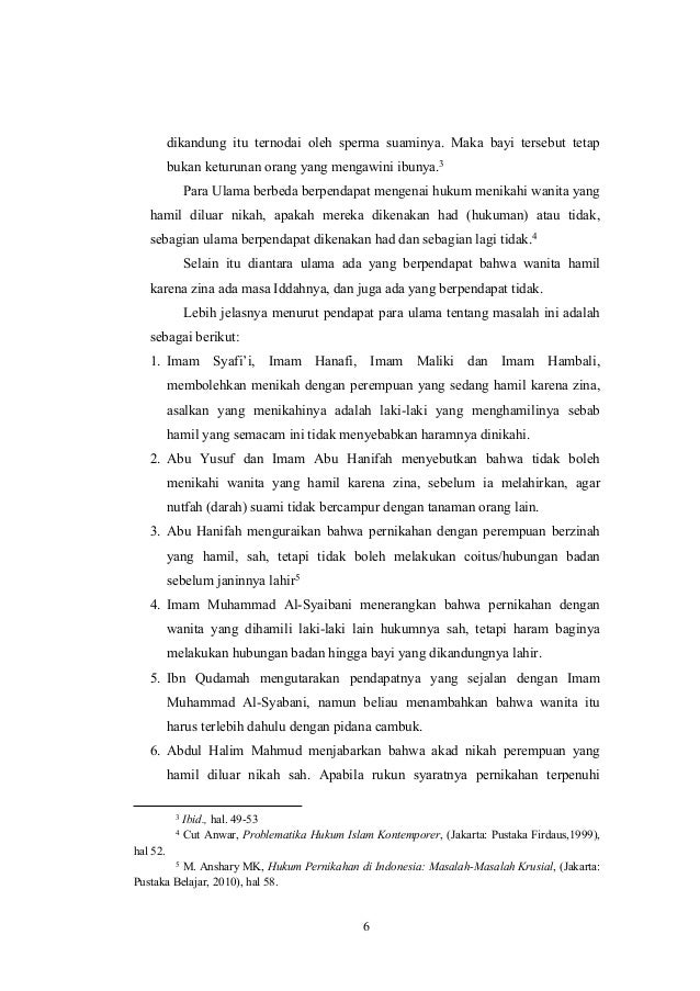 Hukum Menikahi Wanita Hamil