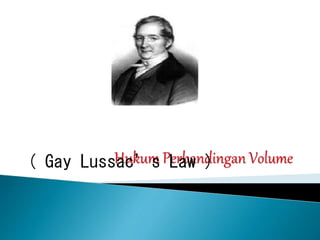 ( Gay Lussac’s Law ) 
 