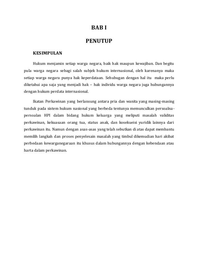 Hukum Perdata Internasional Asas Perkawinan Dan Kebendaan