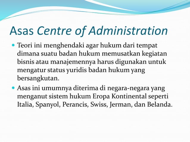 Hukum perdata internasional - Asas-asas hukum perdata internasional