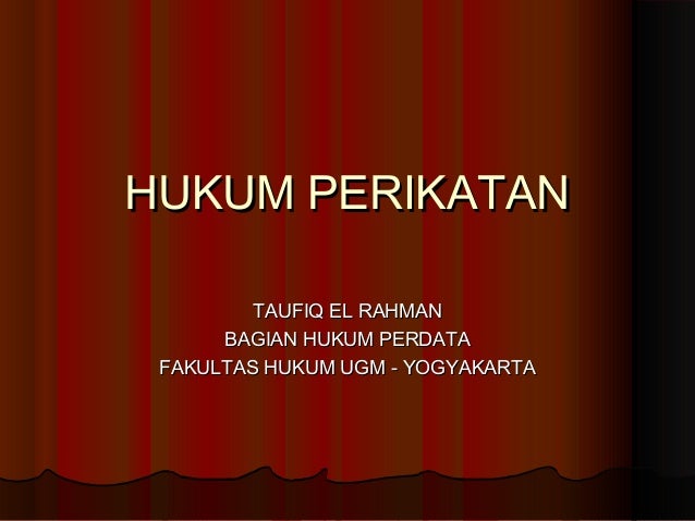 Materi Hukum Perdata Tentang Perikatan Silabus Rpp