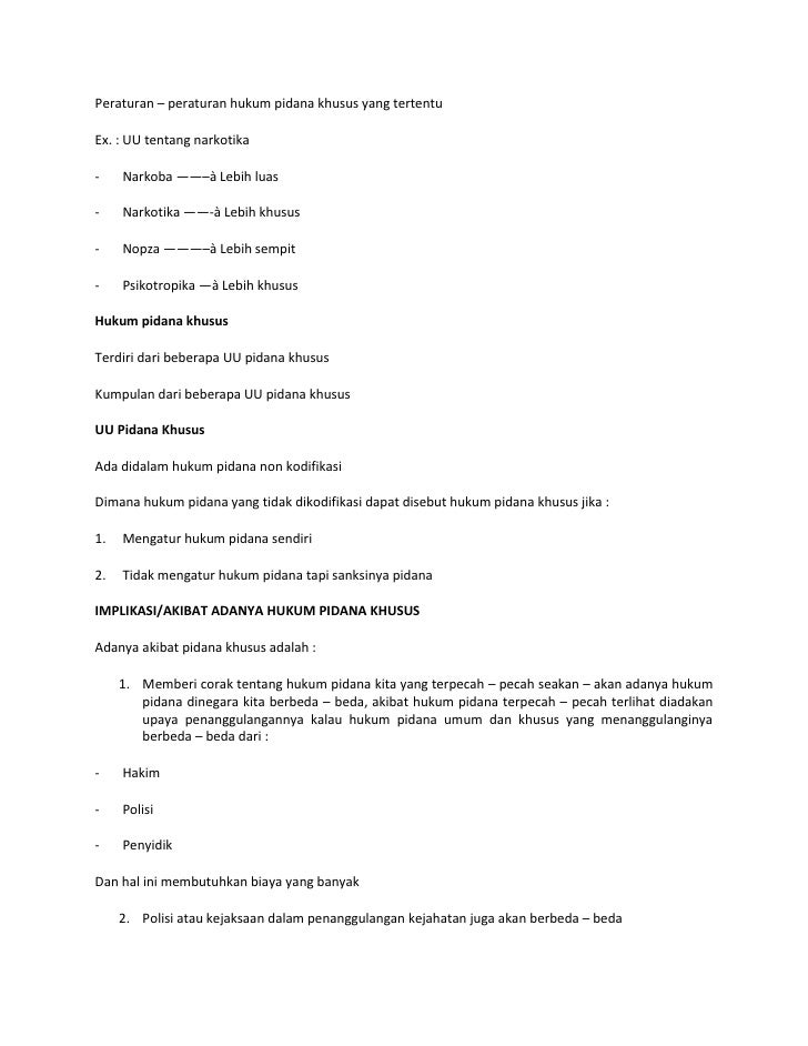 Hukum Pidana Khusus