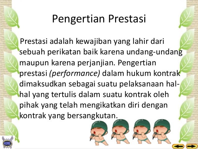 Hukum Prestasi Dan Wanprestasi Di Indonesia