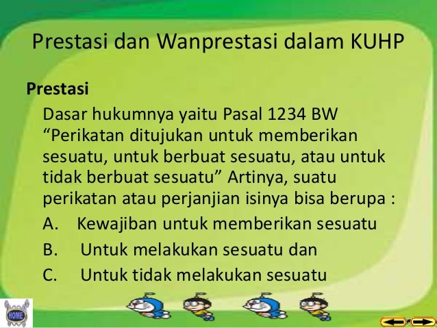 Hukum Prestasi Dan Wanprestasi Di Indonesia