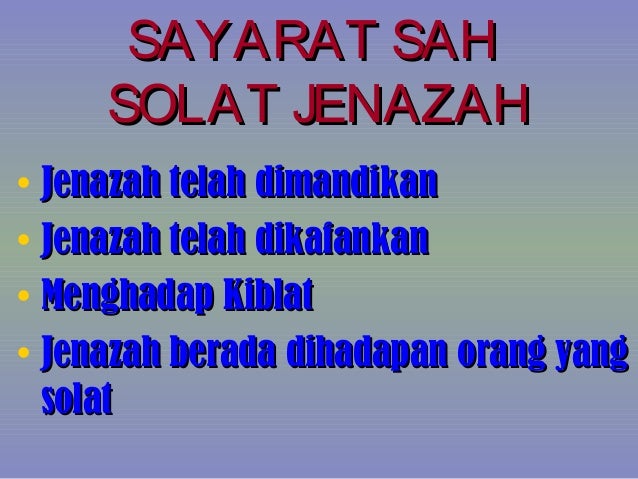 Apakah Hukum Solat Jenazah Hukum solat jenazah