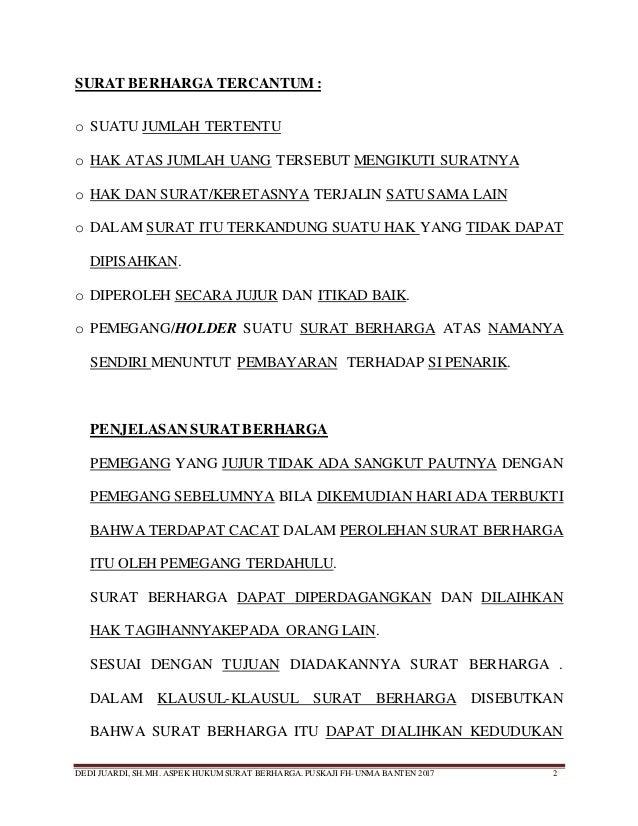 33+ Contoh kasus hukum surat berharga terbaru terbaik