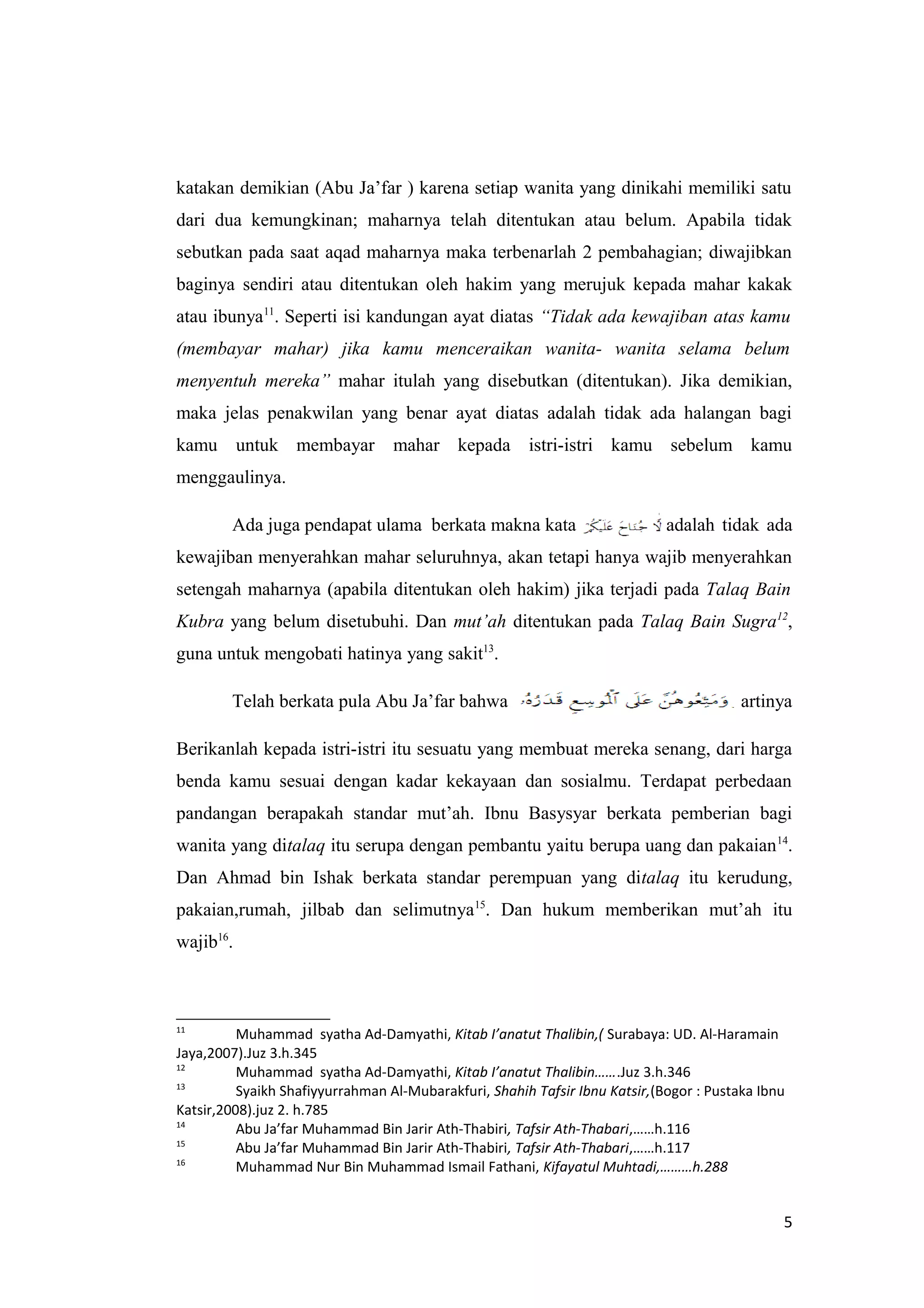 Hukum talak dan kewajiban suami pasca talaq | DOC