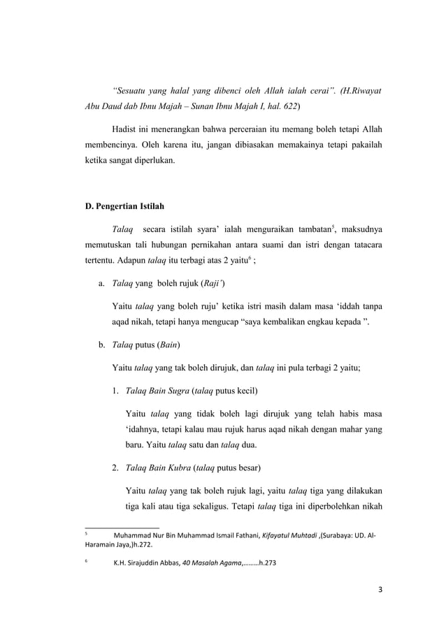Hukum talak dan kewajiban suami pasca talaq | DOC
