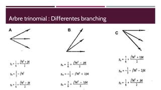 Arbre trinomial : Differentes branching
66
A B
C
 