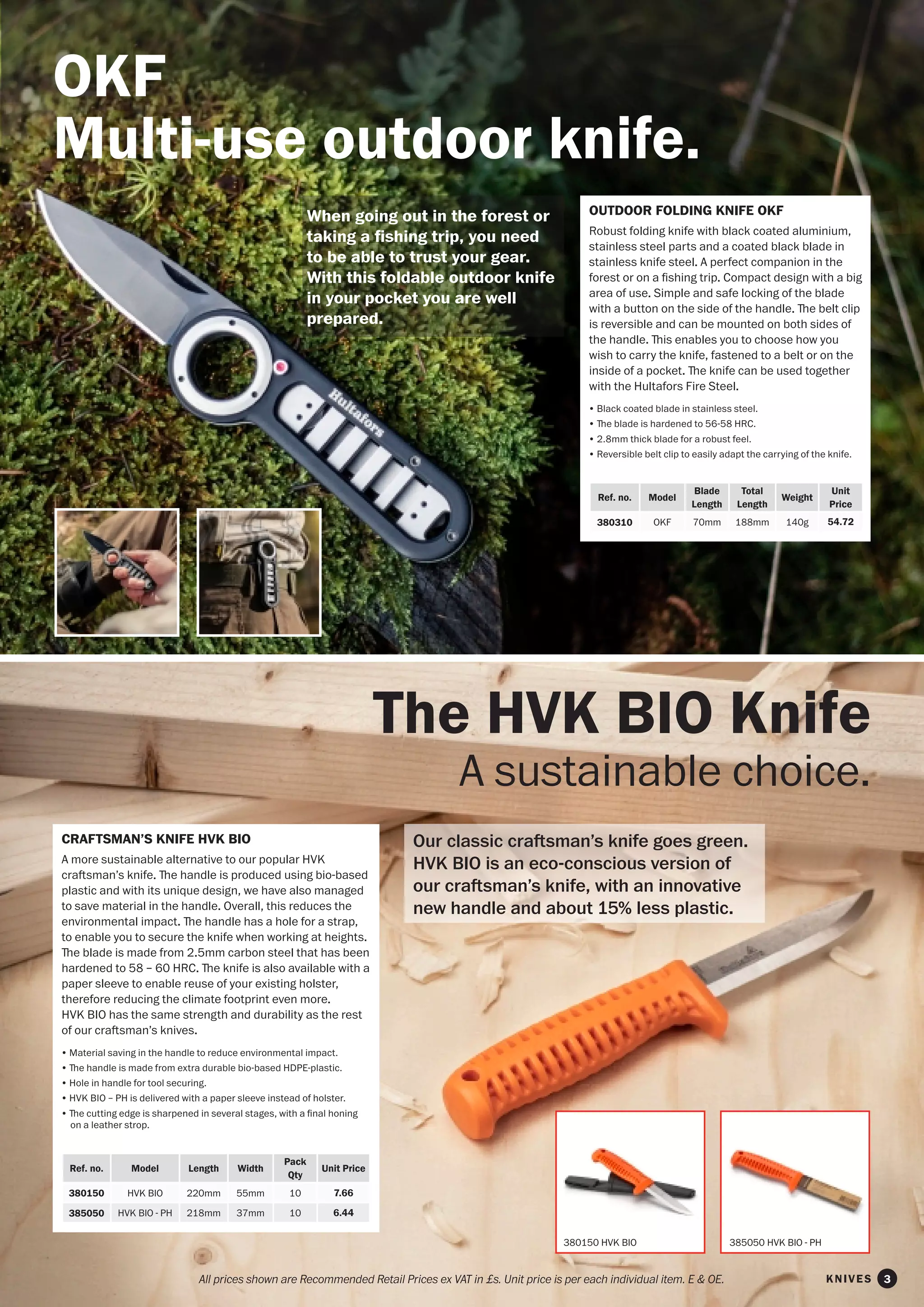 Hultafors EDC 16 Chisel - Heavy-Duty Japanese Steel Blade, 10.24" Width, With Protective Holster