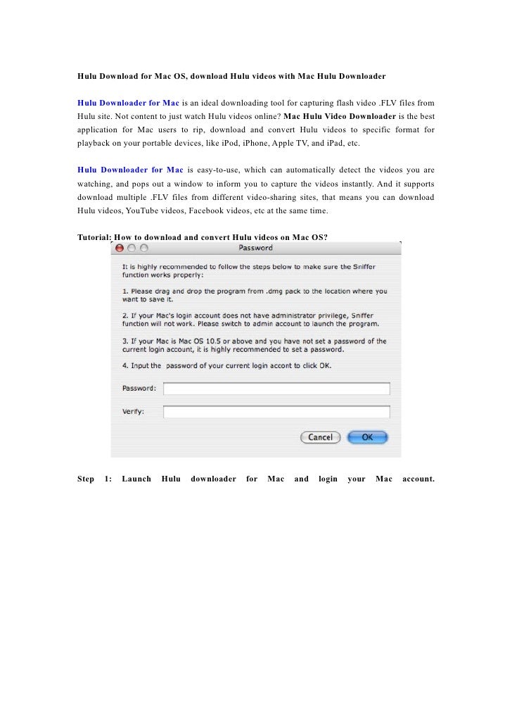 Hulu Video Downloader For Mac