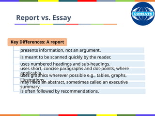 HUM102_Slides_Lecture01.pptx Report writing skills lecture slide of ...