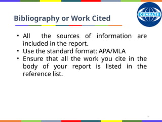 HUM102_Slides_Lecture04.pptx Report writing skills lecture slide of ...