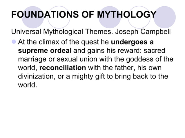 Foundations of Mythology | PPT