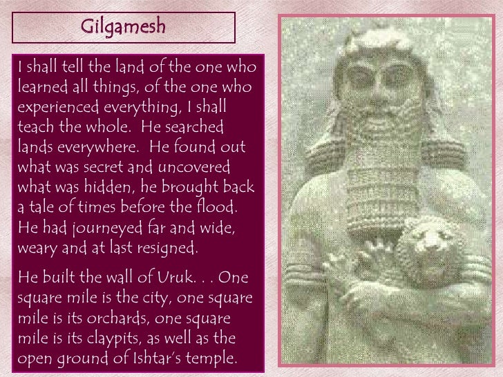 Hum2220 1330 Epic Of Gilgamesh