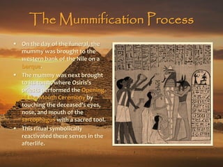 Mummification Rituals Hum2310 the journey to eternity ancient egyptian religion & embalming | PDF