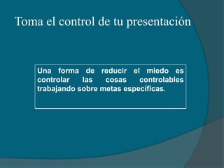 Toma el control de tu presentación