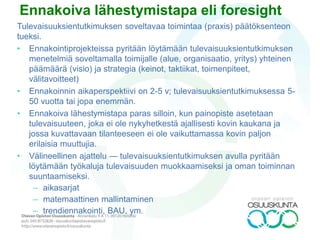 Työttömien ohjauspalvelut 2020-
2025?
Mitkä ovat työttömien ohjauspalvelut v. 2020-25?
ALATEEMOJA/NÄKÖKULMIA:
1.1. TE-toimistot: työttömien työhönohjaus ja tuki
1.2. Ulkoistetut palvelut: työttömien työhönohjaus ja tuki
1.3. “Sosiaalinen vaihtotalous”: työttömien vertaisohjaus ja tuki
 