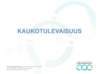 Skenaariot eivät ole
• Ennusteita
• Epäselviä utopioita
• Epäloogisia kuvauksia
• Variointia yksittäisen
trendin ympärillä
• Epäolennaisiin yksityis-
kohtiin pureutuvia
• Strategiset
peruskysymykset
ohittavia
• Pelkkiä ajatusleikkejä
Skenaariot ovat
• Perusteltuja tarinoita
tulevaisuudesta
• Selkeitä ja johdonmukaisia
• Sisäisesti loogisia
• Keskenään erilaisia
• Olennaisia asioita
käsitteleviä
• Strategisiin
peruskysymyksiin liittyviä
• Haastavia ja mielekkäitä
kuvauksia tulevaisuudesta
 