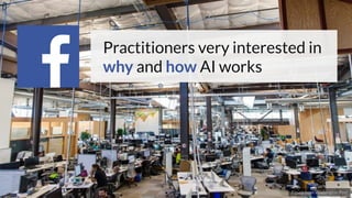 Practitioners very interested in  
why and how AI works
Figure from Washington Post
 