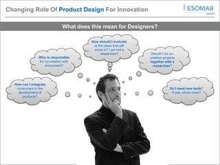 Changing Role Of Product Design For Innovation

                               What does this mean for Designers?

       ...