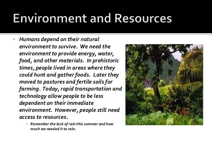 human environment interaction examples