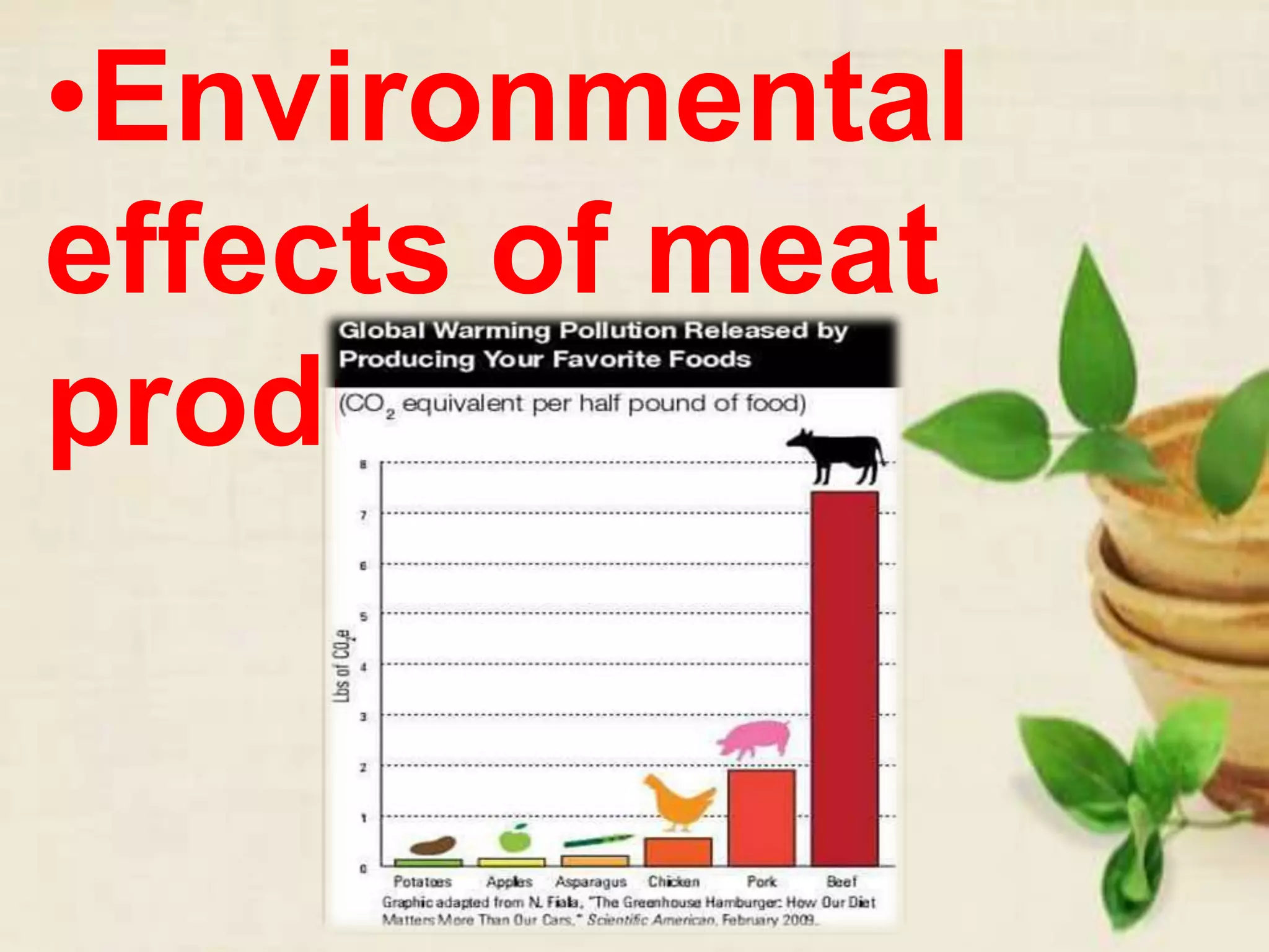 •Environmental
effects of meat
production
 