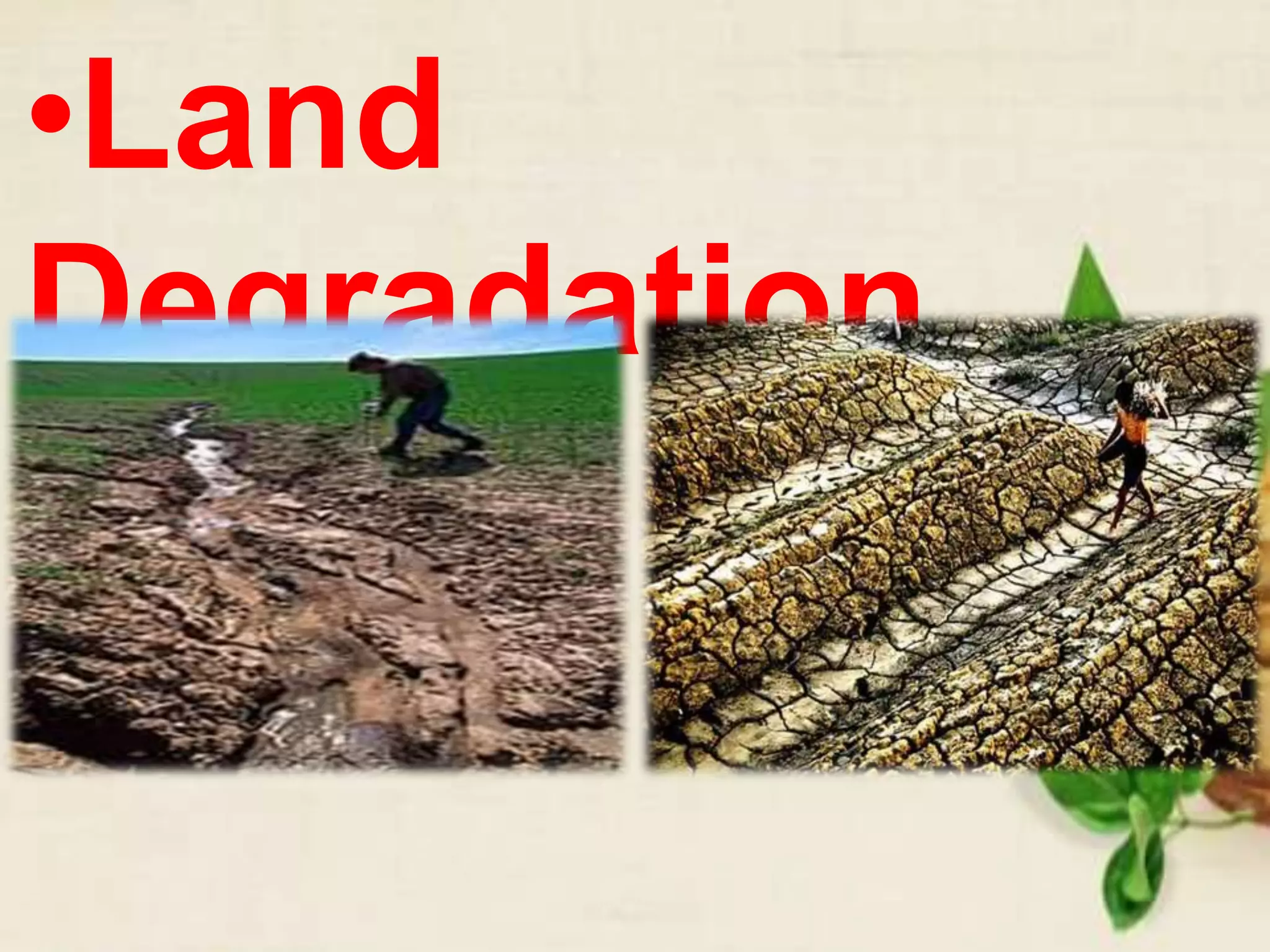 •Land
Degradation
 