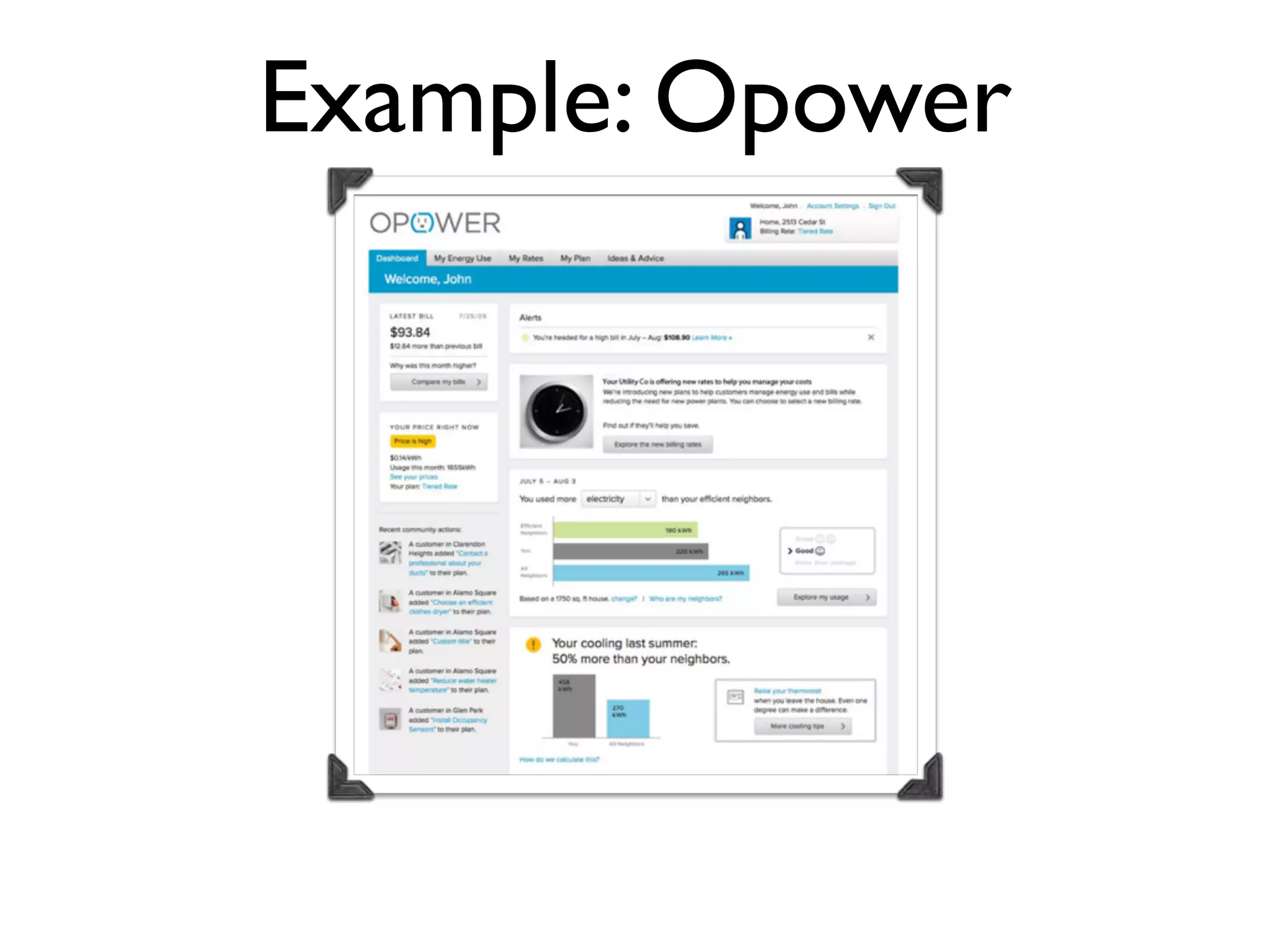 Example: Opower
 