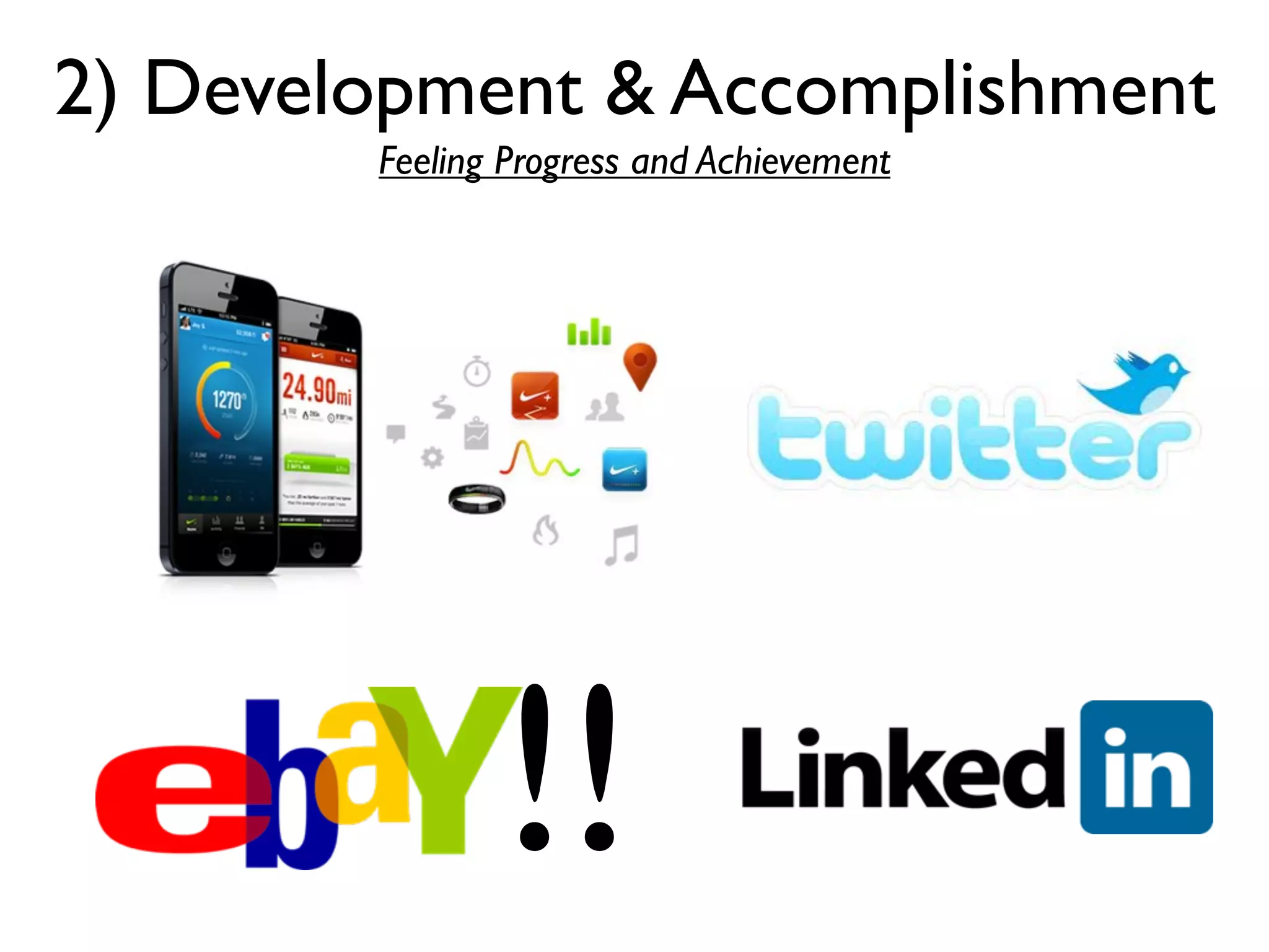 2) Development & Accomplishment
        Feeling Progress and Achievement




               !!
 