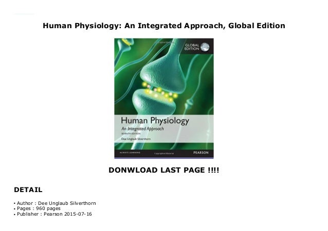 Human Physiology: An Integrated Approach, Global Edition