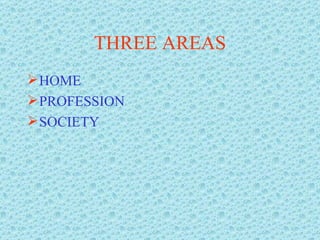 THREE AREAS HOME PROFESSION SOCIETY 