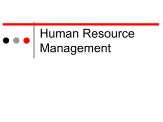 Human Resource Management 