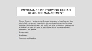 human resource management development topic | PPT