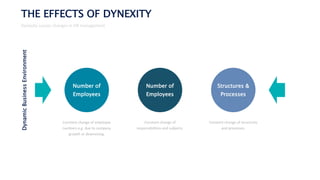 THE EFFECTS OF DYNEXITY
Dynexity causes changes in HR management
Number of
Employees
Constant change of employee
numbers e...
