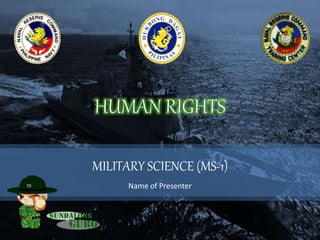 MILITARY SCIENCE (MS-1)
Name of Presenter
 