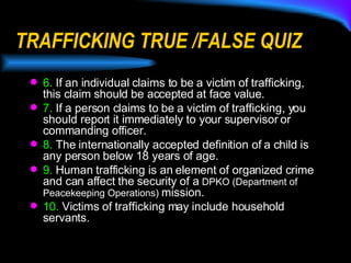 Human Trafficking As An International Trade