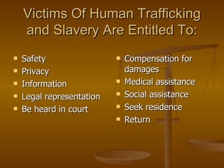 Human Trafficking Modern Day Slavery