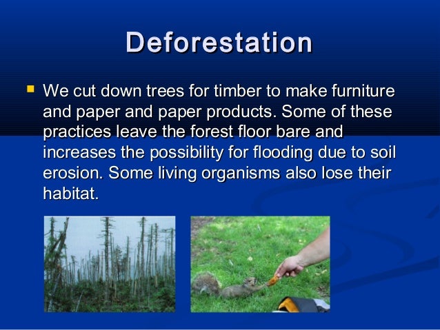 Effects of human activities on natural resources