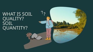 WHAT IS SOIL
QUALITY?
SOIL
QUANTITY?
??
 