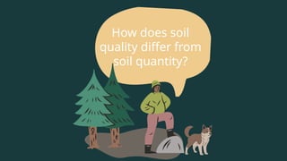 How does soil
quality differ from
soil quantity?
 