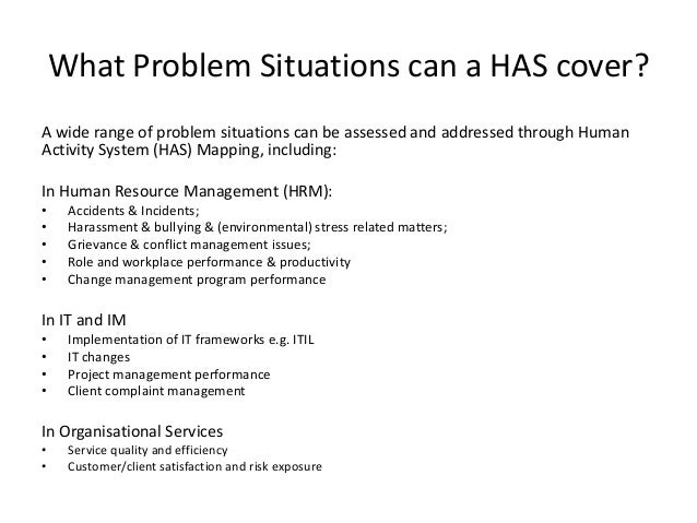Developing a Human Activity System (HAS) Map