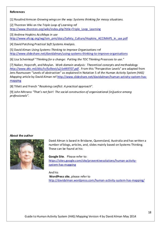 Guide To Human Activity System Has Mapping