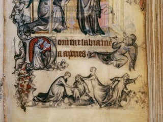 Historiated initials from the
Macclesfield Psalter (1320-1330)
• Historiated initials from Macclesfield Psalter (c.1320-30), probably from Gorleston,
Norfolk, England.
• Psalm 26:1, historiated initial D[ominus illuminatio] depicts the annointing of a
beardless boy king David by Samuel with dramatic, energetic gestures.
• Psalm 52:1, historiated initial D[ixit insipiens] depicts King David in seemingly startled
posture.
• Psalm 97:1, historiated initial C[antate Domino] depicts the Annunciation to the
Shepherds.
• Psalm 109:1, historiated initial D[ixit Dominus] depicting God the Father and Christ,
enthroned together.
• Psalm 114:9, historiated initial P[lacebo Domino] encloses a deathbed scene against
a gold background.
• http://www.english.cam.ac.uk/medieval/zoom.php?id=637
• http://www.english.cam.ac.uk/medieval/images/MaccPsalterimage4.jpg
• http://www.english.cam.ac.uk/medieval/zoom.php?id=642
• http://www.english.cam.ac.uk/medieval/images/MaccPsalterimage7.jpg
• http://www.english.cam.ac.uk/medieval/zoom.php?id=651
• http://www.english.cam.ac.uk/medieval/images/MaccPsalterimage17.jpg
• http://www.english.cam.ac.uk/medieval/zoom.php?id=653
• http://www.english.cam.ac.uk/medieval/images/MaccPsalterimage19.jpg
• http://www.english.cam.ac.uk/medieval/zoom.php?id=659
• http://www.english.cam.ac.uk/medieval/images/MaccPsalterimage25.jpg
 