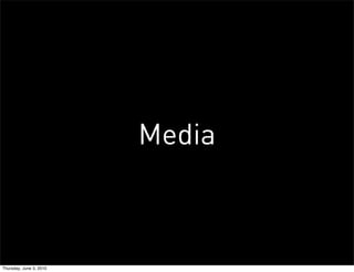 Media



Thursday, June 3, 2010
 