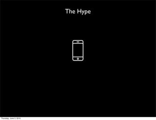 The Hype




                          o

Thursday, June 3, 2010
 
