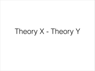 Theory X - Theory Y

 
