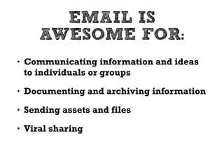 My Email Use in September 2014 
RescueTime reported email = 22% DeskTime reported email = 23% 
 